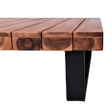 thumbnail of Tuinset HWC-H54, bank loungeset, gesponnen poly acaciahout MVG aluminium ~ bruin, donkergrijze bekleding