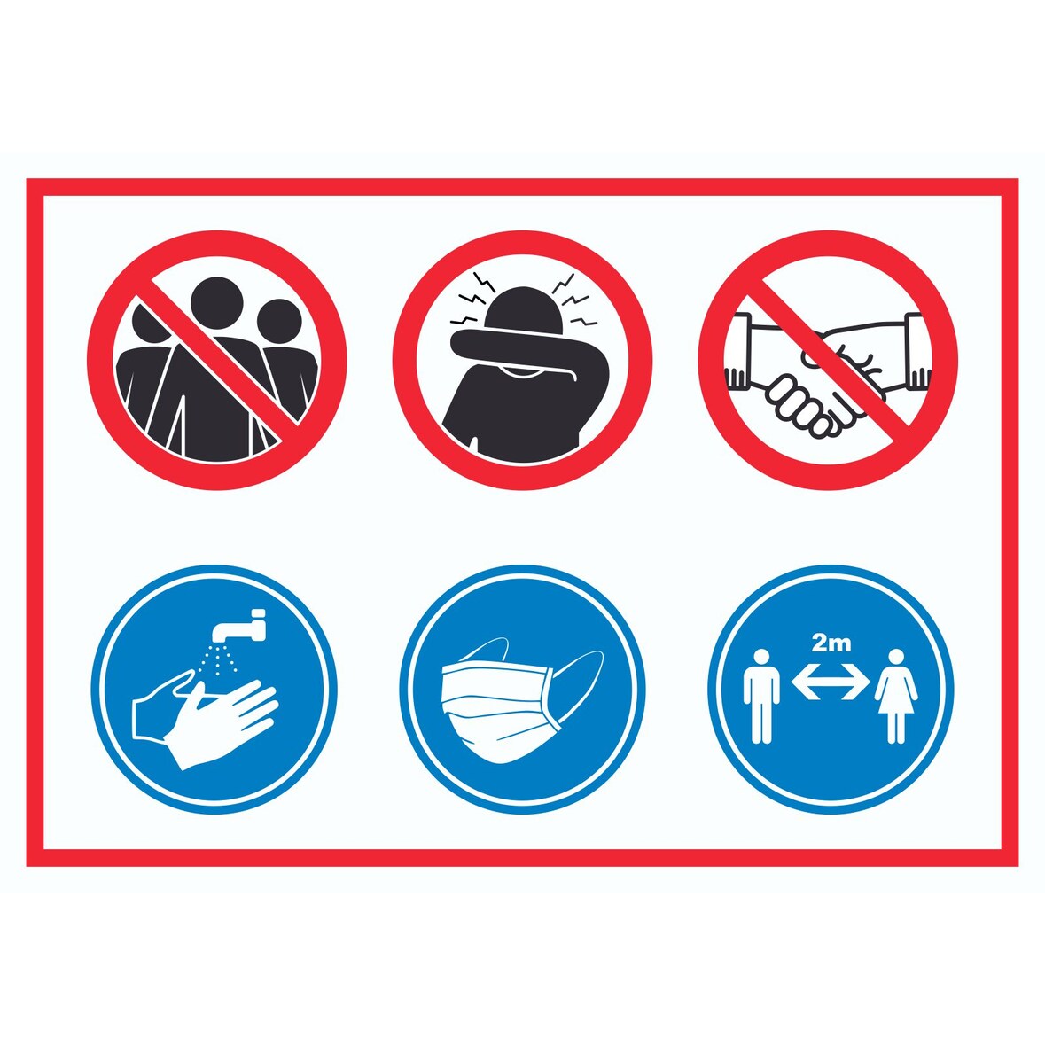 Hygieneregeln Symbol Schild A1 (594x841mm)