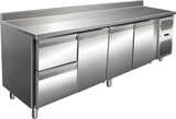 thumbnail of Edelstahl Kühltisch Kühltheke 3 Türen / 2 Schubladen 312 L -2/+8°C mit Aufkantung