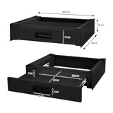 thumbnail of Waschmaschinen Verbindungsrahmen mit Schublade 60,5x54 cm Schwarz aus Stahl