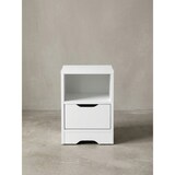 thumbnail of Nachtkonsole WL5.700 31x43x31cm Weiß Matt 1 Schublade und Ablagefach, Weisse Nachtkommode mit Stauraum, Nachttisch Schlicht Modern, Nachtschränkchen
