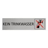 thumbnail of CombiCraft Aluminium Türschild Kein Trinkwasser 165x45mm mit 3M-Tape