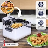 thumbnail of Sommertal XXL Doppel-Fritteuse mit Öl oder Fett – 3 Körbe, 5 Liter, 3000 Watt, Kaltzone, DF3270