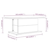 thumbnail of vidaXL Couchtisch Braun Eiche 102x55,5x40 cm Holzwerkstoff