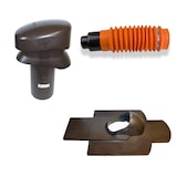thumbnail of Klöber-Set11 Dachentlüftung DN100 Braun kurz Biberschwanz