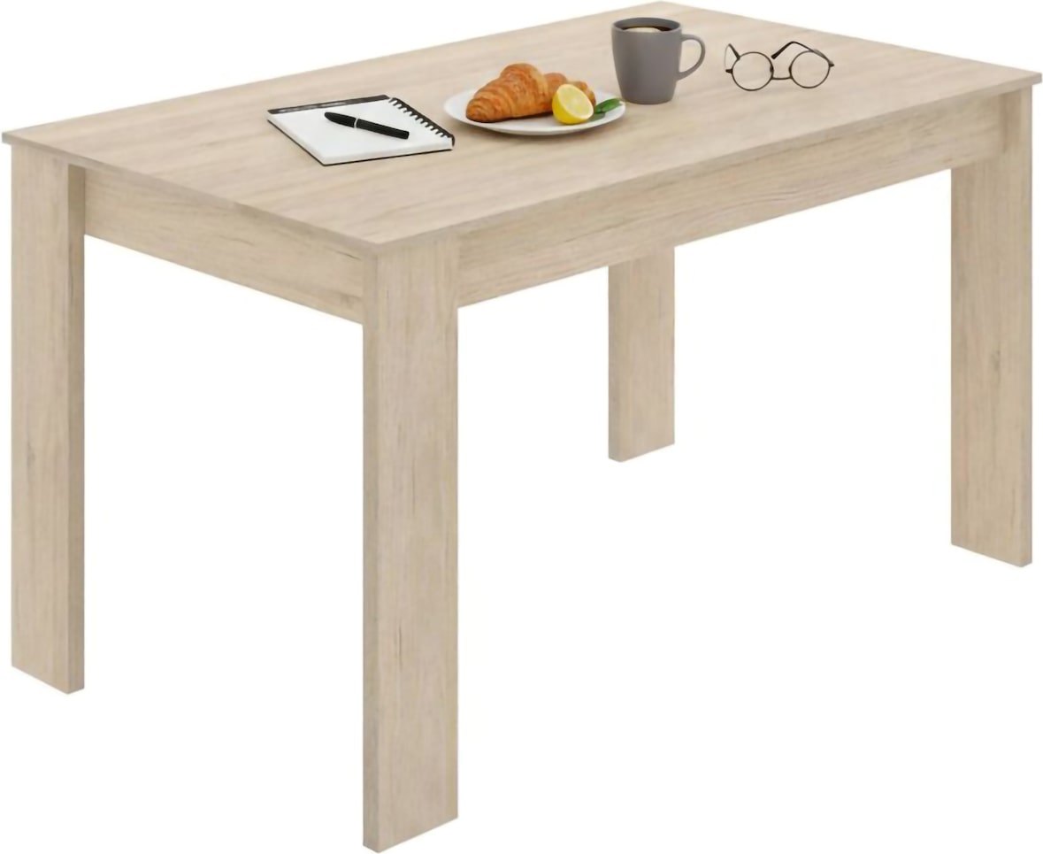 Dmora Fester-Tisch Censo, Mehrzweck-Esstisch, rechteckiger Tisch für die Küche oder das Esszimmer, 139 x 81 x 77 cm, Eiche