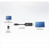 thumbnail of ATEN UC3238 USB-C to 4K HDMI Kabel, 2,7 m