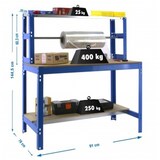 thumbnail of PROREGAL Table d'emballage BUFFALO | HxLxP 84x90x76cm | Capacité de charge 400kg | Bleu