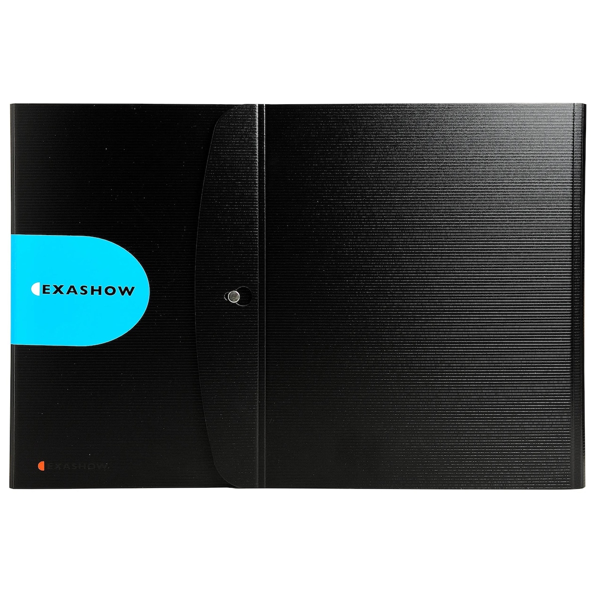 Exacompta 56134E 5x Präsentationsmappe ExaShow mit 4 Ringen, aus PP, Rücken 30mm Exaclair, DIN A3 - Schwarz