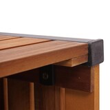 thumbnail of Fioriera HWC-L23, fioriera per aiuole rialzate, legno di acacia per esterni, alluminio certificato MVG ~ 60x42x42cm marrone