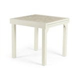 thumbnail of Mesa de terraza extensible de aluminio blanco roto 90-180cm