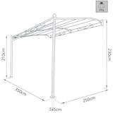 thumbnail of BS COM Pergola da Giardino addossata 3 5x2 5 in acciaio poliestere 350x250x230 cm Antracite