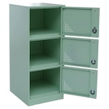 thumbnail of Décoshop26 - Taquilla con 3 puertas con cerradura 90x38x45 cm chapa de acero laminada en frío de 0,5 mm verde menta 04_0008941