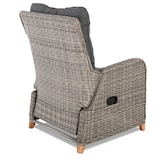 thumbnail of Garten-Relaxsessel mit Hocker, bis 130 kg Belastbarkeit, mit Polster, pflegeleichtes & wetterfestes Polyrattan, Mittelgrau/Dunkelgrau, Raburg Alisa