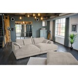 thumbnail of KAWOLA Big Sofa MADELINE Cord taupe mit Hocker und 4 Zierkissen