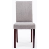 thumbnail of Décoshop26 -Sedia da pranzo dal design moderno x1 in tessuto grigio chiaro e gambe in legno marrone 10_0002030