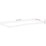 thumbnail of vidaXL Bureaublad rechthoekig 110x60x2,5 cm massief acaciahout