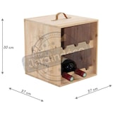 thumbnail of AUBRY GASPARD rangement pour 6 bouteilles en bois 27 x 27 x 30 cm