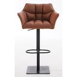 thumbnail of Conjunto de 2 bancos de bar Damaso em imitação de pele marrom claro/preto