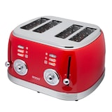 thumbnail of Sogo Grille‑Pain Rétro Rouge 1500W, 4 Tranches, Fonctions Réchauffer/Décongeler, Design Vintage, Réglage de Brunissage