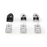 thumbnail of Nedis RJ45-Stecker - RJ45 Pass Through - Festes/verseiltes FTP CAT6a - Gerade - Vergoldet - 10 Stück - Polycarbonate - Grau / Schwarz / Weiss - Box