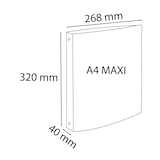 thumbnail of Exacompta - Réf. 51395E - Carton de 10 classeurs rigides avec étiquette - 4 annx 30mm - Dos 40mm - Dimensions 32x26,8 cm - A4 Maxi - Rouge