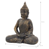 thumbnail of ECD Germany Buddha Figur 50 cm Bronze Polyresin Wetterfest Sitzend Feng Shui Statue Dekofigur Gartenfigur Innen Außen