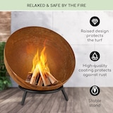 thumbnail of Fireball Rust Feuerschale 60 cm Ø kippbare Rost-Finish Rost Rost