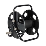 thumbnail of Relaxdays Schlauchtrommel, für 30 m 1/2" Schlauch, Stahl, Kunststoff, Schlauchhalter, HBT: 38 x 42 x 31 cm, schwarz-grau