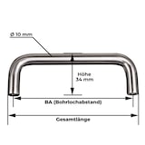 thumbnail of 20er Set Möbelgriffe Schrankgriffe aus Echt Edelstahl Bügelgriff Griffe Möbel für Schränke 128mm