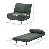 thumbnail of HOMCOM Poltrona Letto 2 in 1 Regolabile a 3 Livelli e Seduta Imbottita