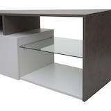 thumbnail of TV-Rack HWC-L35, Lowboard Fernsehtisch Sideboard TV-Schrank Kommode, Holz 47x170x40cm Staufach, Beton-Optik weiß