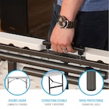 thumbnail of Mesa patas plegables rectangular crema Lifetime 122x61x74 cm