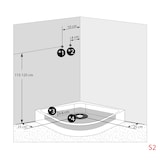 thumbnail of Duschkabine Fertigdusche Dusche Komplettkabine D10-20T1-EC 100x100 cm mit 2K Scheiben Versiegelung