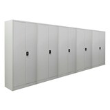 thumbnail of PROREGAL Mega Deal 5x Flügeltürenschrank ELEPHANT Metall Aktenschrank komplett montiert abschließbar 180x80x40cm Stahl 4 Ebenen Stahlschrank Lichtgrau