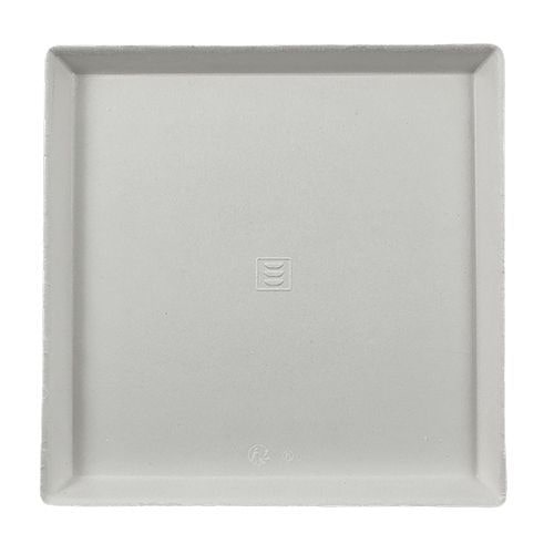 400 Teller Zuckerrohr "pure" eckig 12,5 cm x 12,5 cm x 1 cm weiss "Cella"