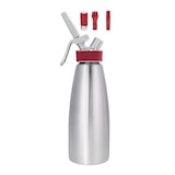 thumbnail of iSi Siphon à crème Gourmet Whip Plus, acier inoxydable, Ø 10,2 x 35,6 cm, 1 L, argenté/rouge