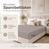 thumbnail of Microfaser Marke Spannbettlaken  90 - 100 x 200 cm + 30 cm Grau