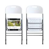 thumbnail of Pack 6 Sillas Plegables con Asa 47x58x87cm Blanco O91