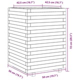thumbnail of Helloshop26 - Hochbeet für Pflanzen und Blumen Terrasse Garten 50 x 50 x 72 cm massives Kiefernholz weiß 02_0037677