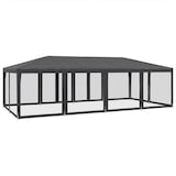 thumbnail of Tente de fête avec 12 parois latérales maille anthracite 8x4 m Modèle AbriEternel 390