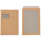 thumbnail of Viking Versandtaschen mit Papprückwand C4 110 g/m² Braun Mit Fenster Abziehstreifen 229 x 324 mm 100 Stück