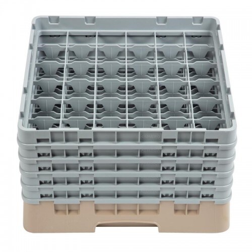 Cambro Gläserspülkorb beige mit 36 Fächern max Glashöhe 25,7cm. Dieser Gläserspülkorb bietet