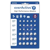 thumbnail of Everactive lot de 10 piles ag3, 5 x ag4, 5 x ag 10, 10 x ag13 1,5 v,