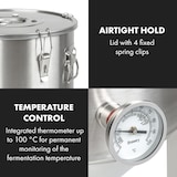 thumbnail of Gärkeller Pro XL Fermentierkessel 60 Liter Ablassventil 304-Edelstahl Silber-Metallic
