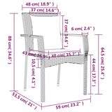 thumbnail of Helloshop26 - Conjunto de comedor de jardín exterior de 5 piezas con cojines grises 02_0013718