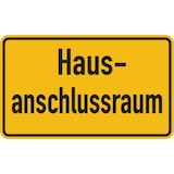 thumbnail of Hinweisschild, Hausanschlussraum, 120 x 200 mm - 200x120x0.45 mm Aluminium geprägt