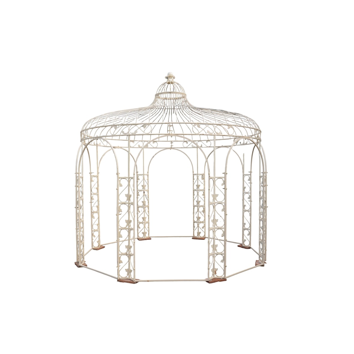 Biscottini Gazebo esterno giardino - Gazebo 3,5x3,5 m ottagonale - Gazebo in ferro battuto - Pergolato giardino - Gazebo verniciato - Pegola giardino