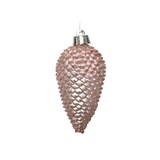 thumbnail of Christbaumschmuck Baumschmuck Tannenzapfen bruchfest glitzernd H: 8cm rosa 6St.
