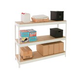 thumbnail of SimonRack Industrieregal, 2000x1500x600 mm, 600 kg am Biegepunkt, 3 Holzböden, Garagenregal, Weiss/Holz- Simonforte
